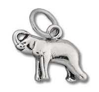 Silver elephant charm pendant