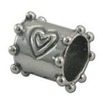 Heart Silver Spacer Bead