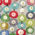 Circular Beads with Flowers