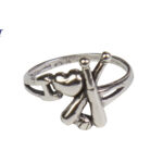 I Love Baseball or Softball Adjustable Ring
