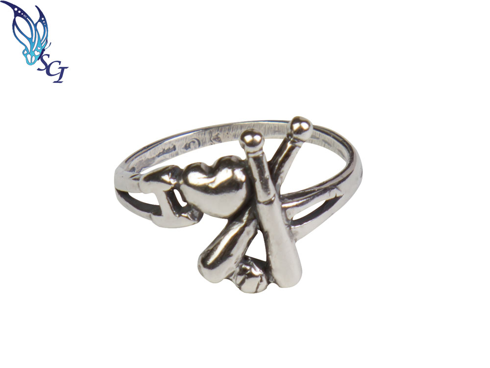 I Love Baseball or Softball Adjustable Ring I Love Baseball or Softball Adjustable Ring