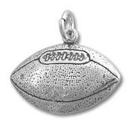 Silver American football charm pendant