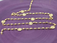 Vermeil with Beads with Round Disc