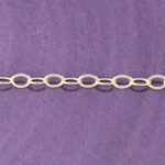 Delicate Flat Oval Gold Cable Chain