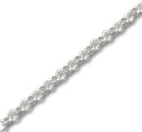 Rolo Silver Chain By The Foot