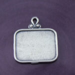 Sterling Silver Rectangle Vintage Inspired Stamping Charm