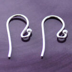 Silver Ear Wire with 2mm Bead