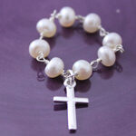 White Freshwater Pearl Rosary Ring
