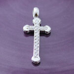 Sterling Silver CZ Cross Pendant