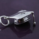 Silver Graduation Cap with Tassle Charm