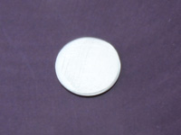 Sterling Silver 8mm Round Disc Tag
