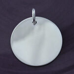 Silver 1 1/8" Engraveable Round Disc