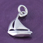 Sterling Silver Small Sailboat Charm