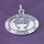 Silver Oval Body of Christ Charm