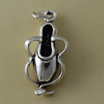 Silver Large Ballet Shoe Charm