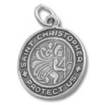 Silver Saint Christopher medal pendant