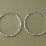 Silver 25mm Endless Hoop Earrings