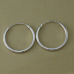 Silver 16mm Endless Hoop Earrings
