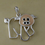 Cut out Enamel Pig Charm