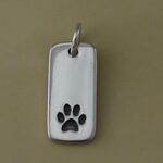 Paw Print Tag Charm