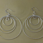 Diamond Cut/ Plain Hoop Earrings