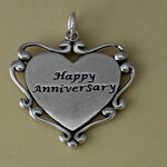 Happy Anniversary Heart Charm