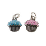 Pink Enamel Cupcake Charm