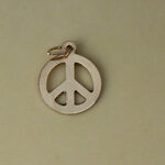 Gold Filled Peace Sign Charm