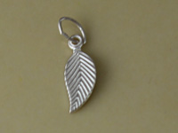 Silver leaf pendant on olive green background
