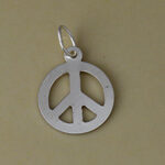 Silver Peace Sign Charm