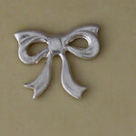 Silver Bow Charm