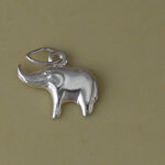 Silver Elephant Charm