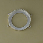 Silver Plated Round Disc Bezel