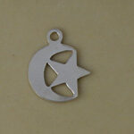 Silver Moon and Star Charm