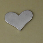 Silver Medium Heart Stamping Blank