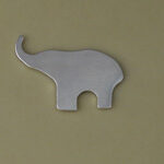 Silver Elephant Stamping Blank