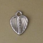 Silver Design Heart Charm