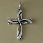 Swirly Cross Charm Pendant