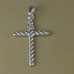 Rope Large Cross Charm or Pendant