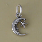 Tiny Moon and Star Charm