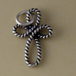 Rope Swirly Cross Charm