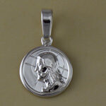 Shiny Round Jesus Charm