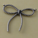 Oxidized Large Bow Link Charm