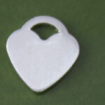 Tiny Heart Disc Stamp Charm Tag