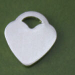 Small Heart Disc Blank Charm Tag