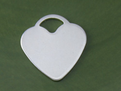 Blank Heart Disc Charm Tag