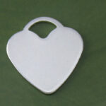 Large Heart Blank Charm Tag