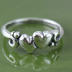 Silver Double Hearts Ring
