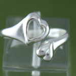Two Hearts Adjustable Ring