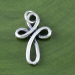 Round Wire Wrap Cross Charm